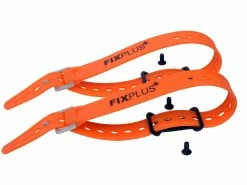 Fixplus Sachen-Festmacher Inklusive Strap 46 Cm - 2 Set Pack, Black/orange