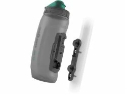 Fidlock Twist Bottle 590 Antibacterial + Bike Base, Transparent Black
