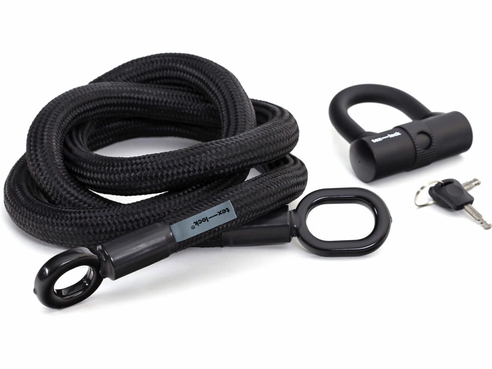 Tex-Lock Eyelet L 160 Cm + U-Lock, Black 3 Tex-Lock Eyelet L 160 Cm + U-Lock, Black